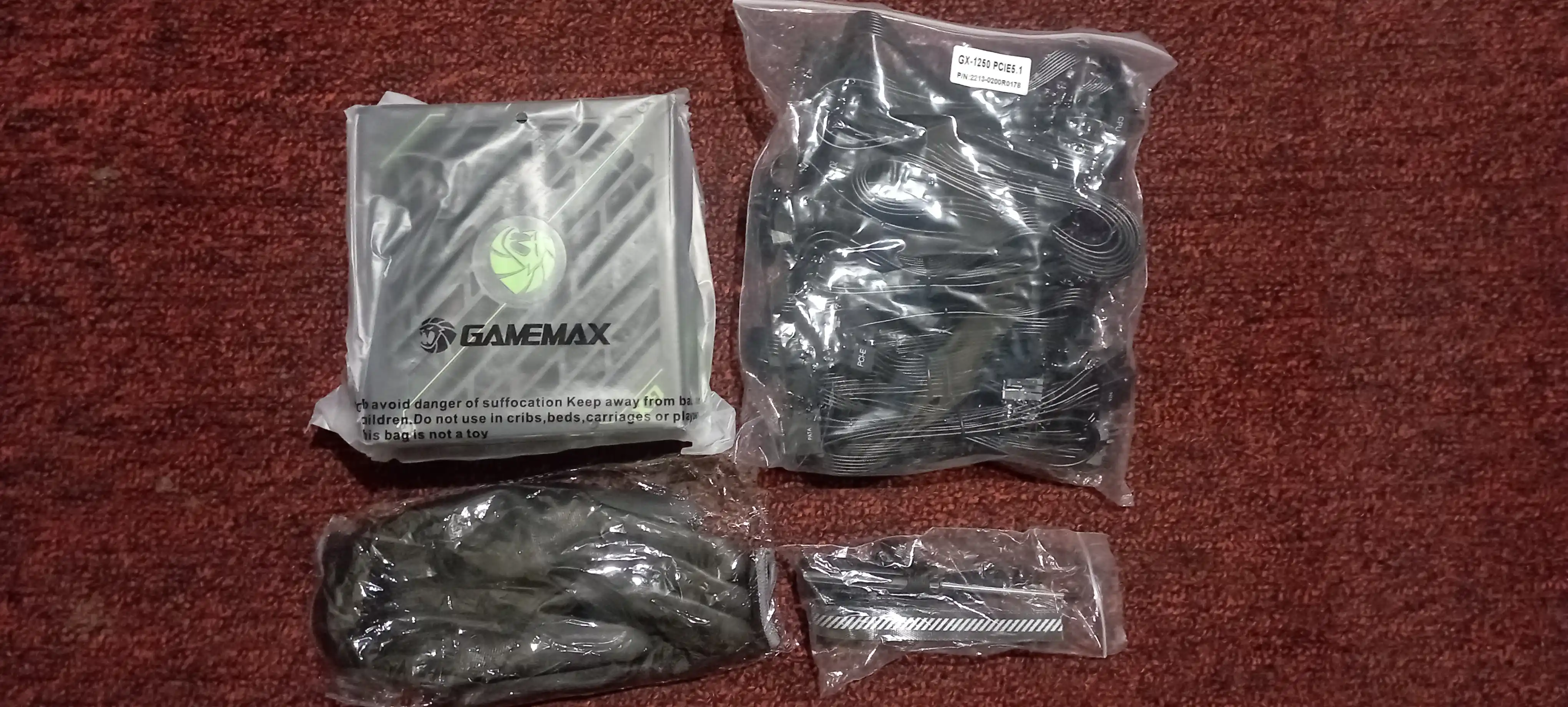Блок питания GameMax GX-1250 PRO 1250W, 80+ Platinum, ATX 3.1, PCIe 5.1, кабель 12V-2x6