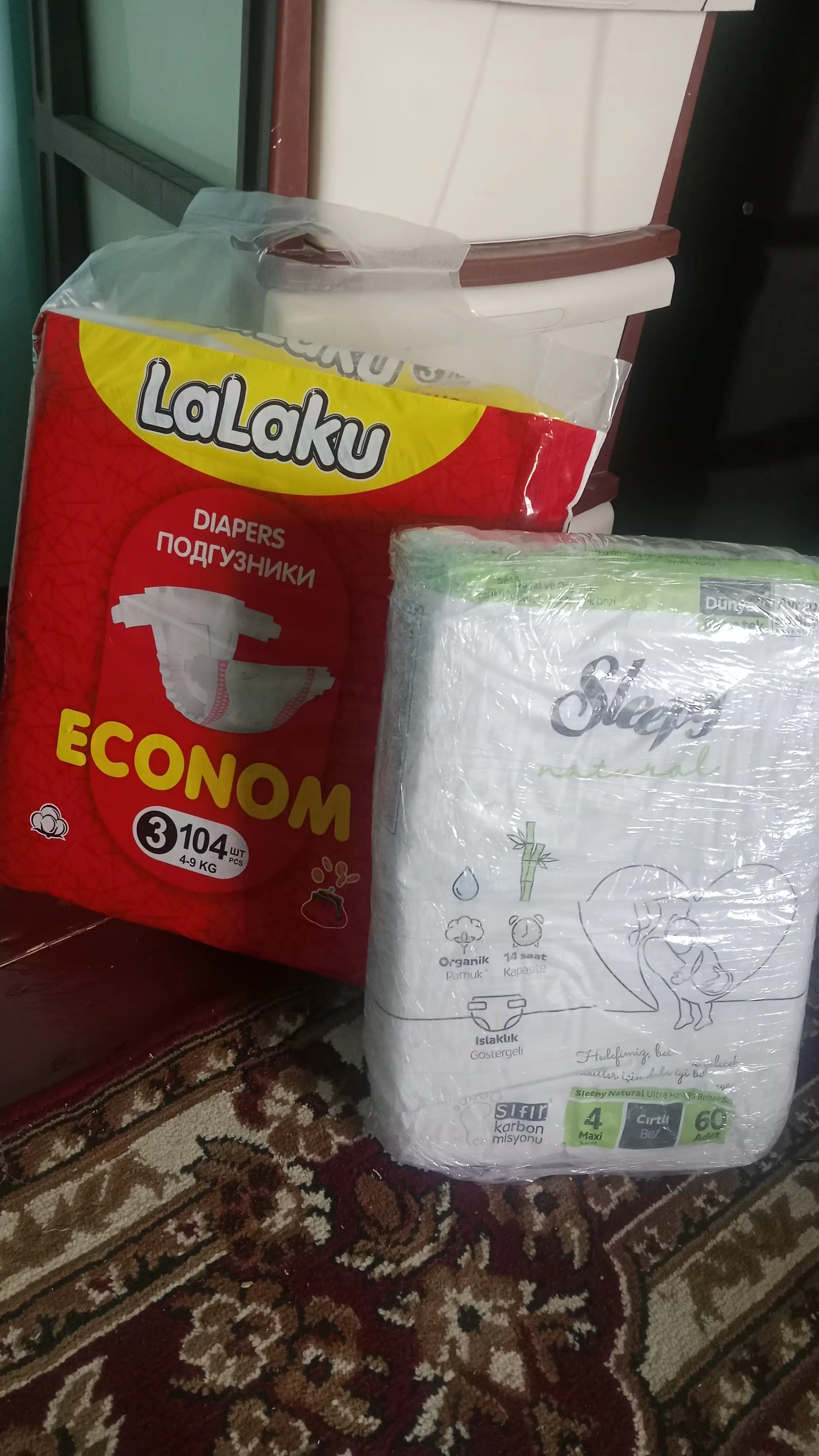 Подгузники Lalaku Econom на липучке, размер 3 (4–8 кг), 104 шт