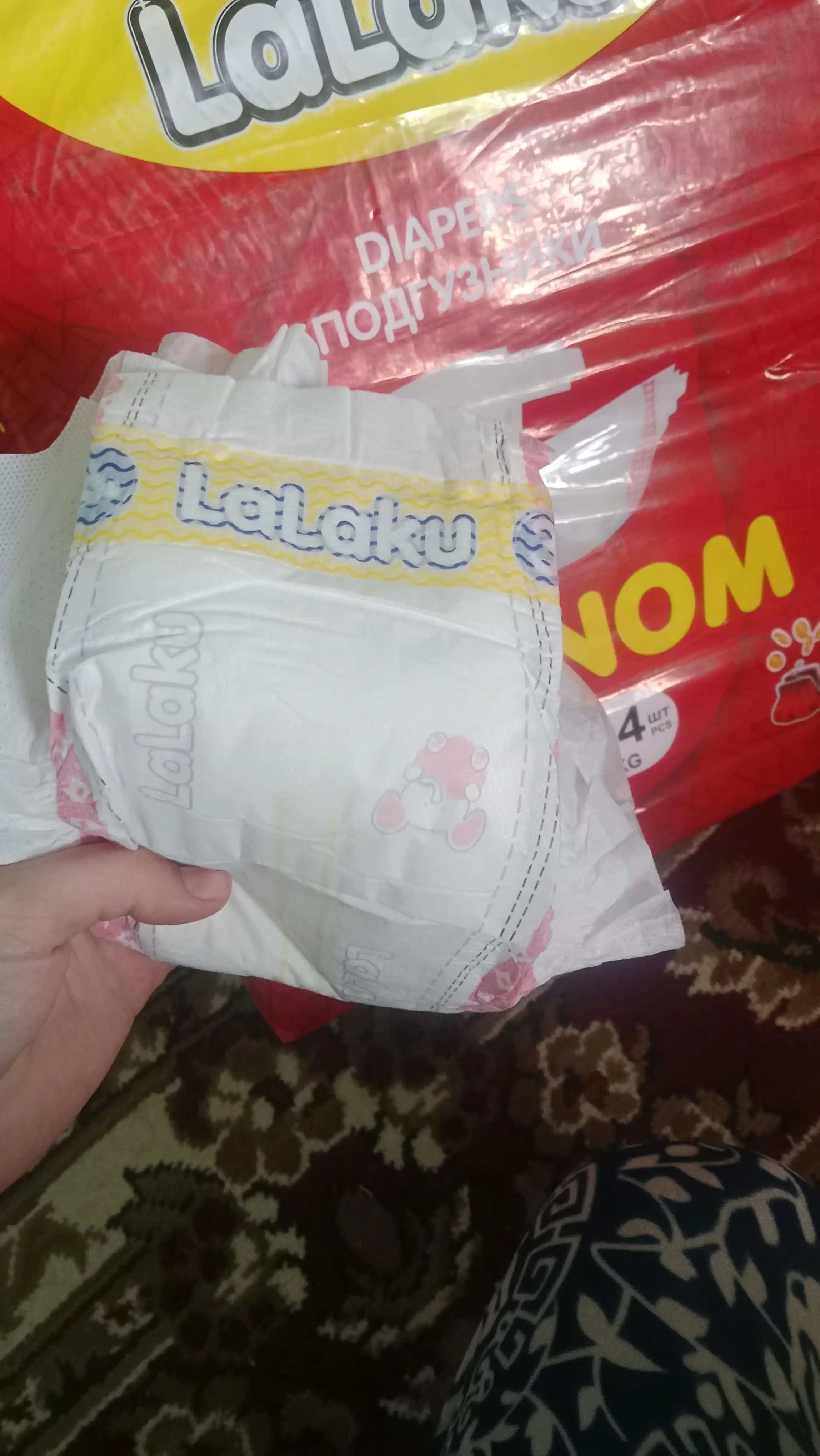 Подгузники Lalaku Econom на липучке, размер 3 (4–8 кг), 104 шт