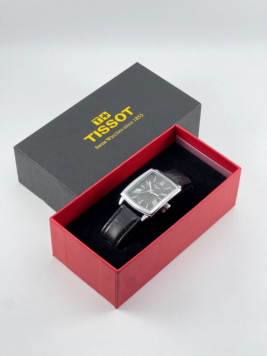 Мужские наручные часы Tissot, классический дизайн, кожаный ремешок, в подарочной коробке