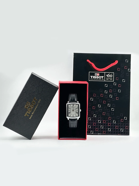 Мужские наручные часы Tissot, классический дизайн, кожаный ремешок, в подарочной коробке