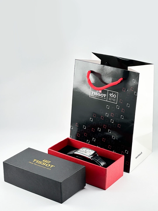 Мужские наручные часы Tissot, классический дизайн, кожаный ремешок, в подарочной коробке