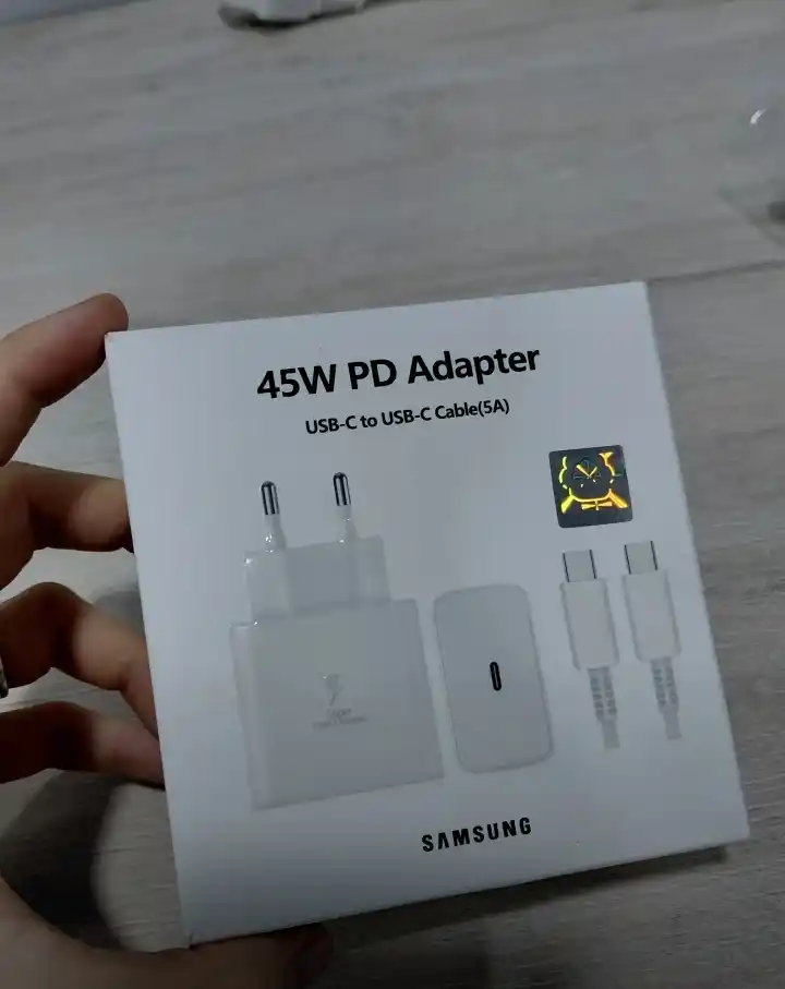 Android uchun 45W Type-C zaryadlovchi qurilma, tezkor zaryad, adapter + 1 m kabel