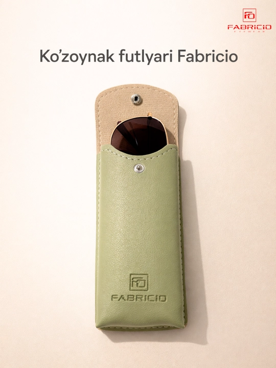 Футляр для очков от Fabricio, чехол для хранения очков, есть вариант с салфеткой