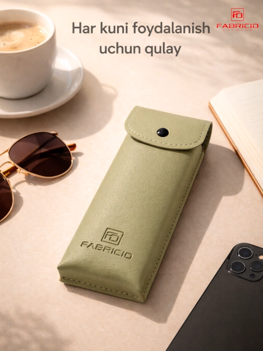 Футляр для очков от Fabricio, чехол для хранения очков, есть вариант с салфеткой