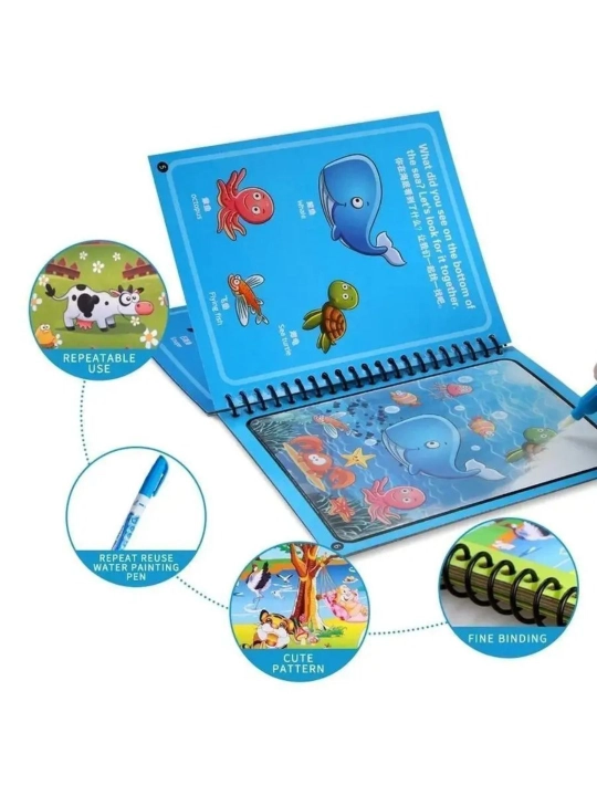 Magic Water Book qayta ishlatiladigan bolalar suvli bo'yash kitobi