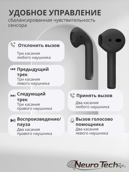 Simsiz quloqchinlari Inkax T02 -  iPhone va Android uchun