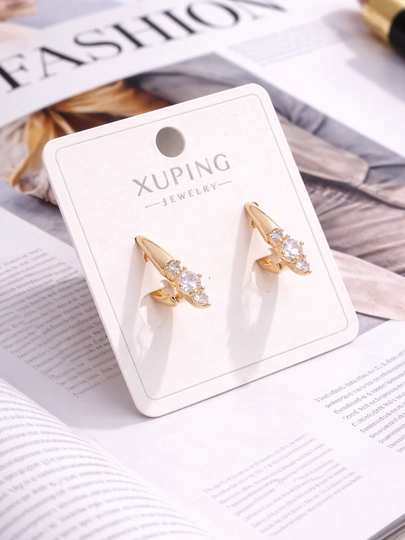 Золотого цвета серьги для женщин, бижутерия, Xuping — LESHOES-XUP002-ЗОЛОТ