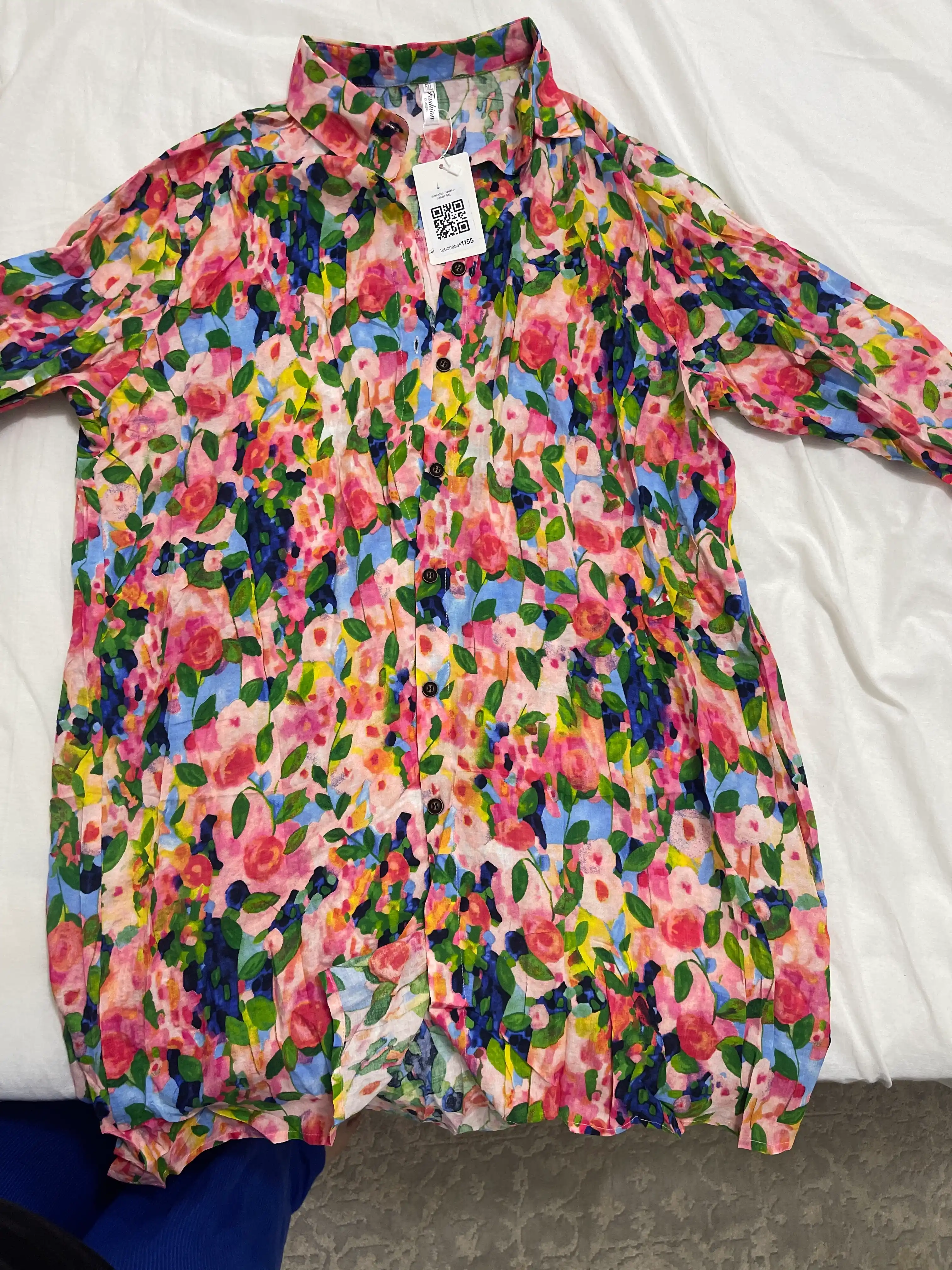Rubashka-tunika ayollar uchun uzun ko‘ylak, bluzka paxta, M–6XL, yozgi, katta o‘lchamlar