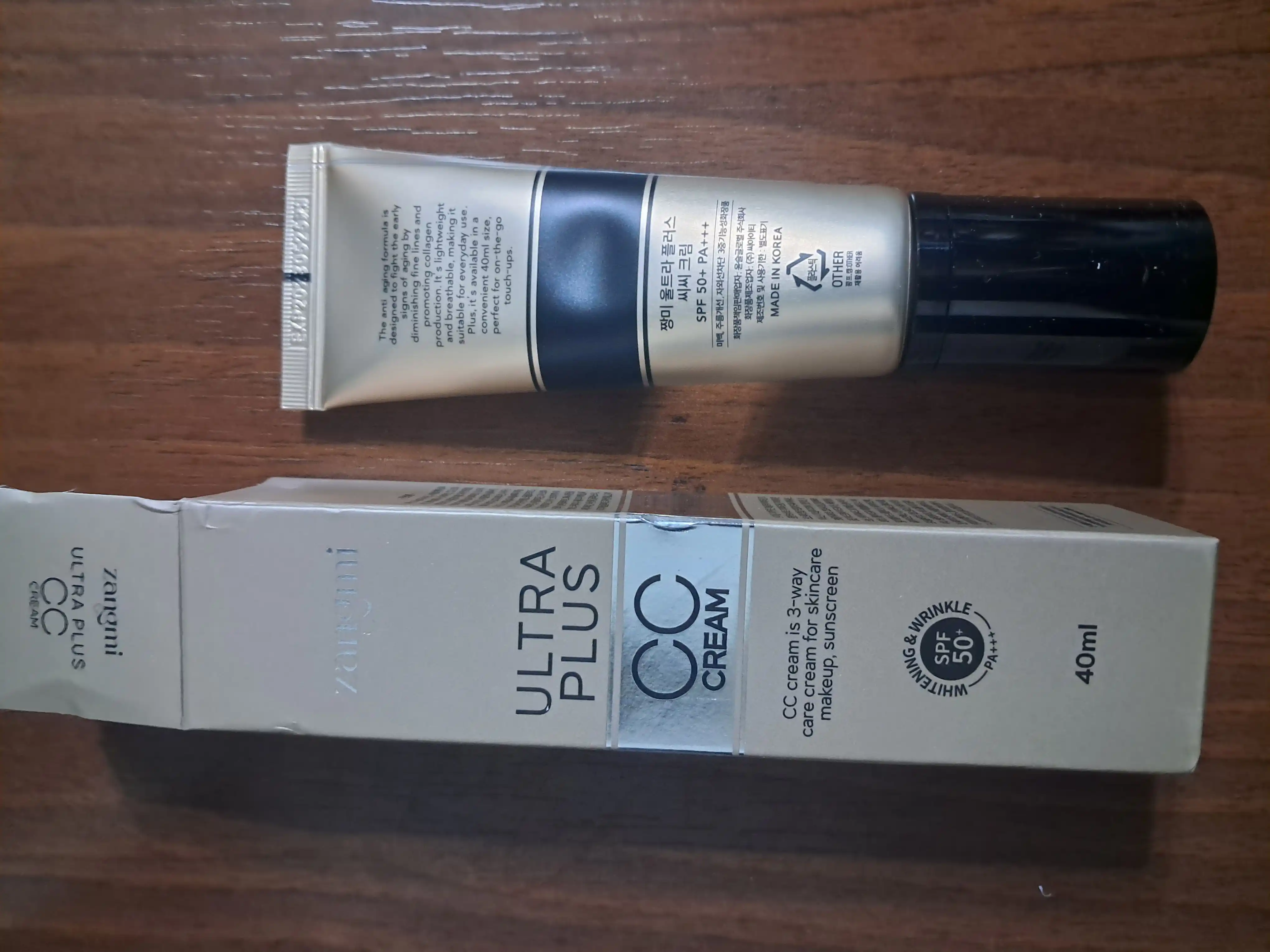 CC krem, tonlama, quyoshdan himoya qiluvchi SPF 50, PA+++, 40 ml