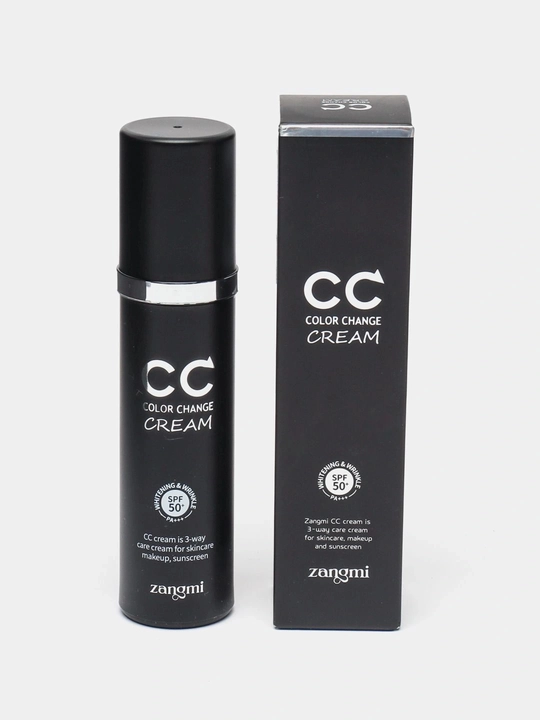 SPF 50+ PA+++ bilan CC Color Change kremi, teri rangini tekislovchi Zangmi namlantiruvchi 3 ta 1 da parvarish