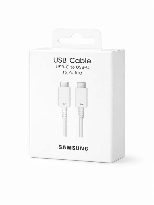 Кабель (ОРГ) Samsung USB-C (Type-C) - USB-C (Type-C) (5A, 1m)