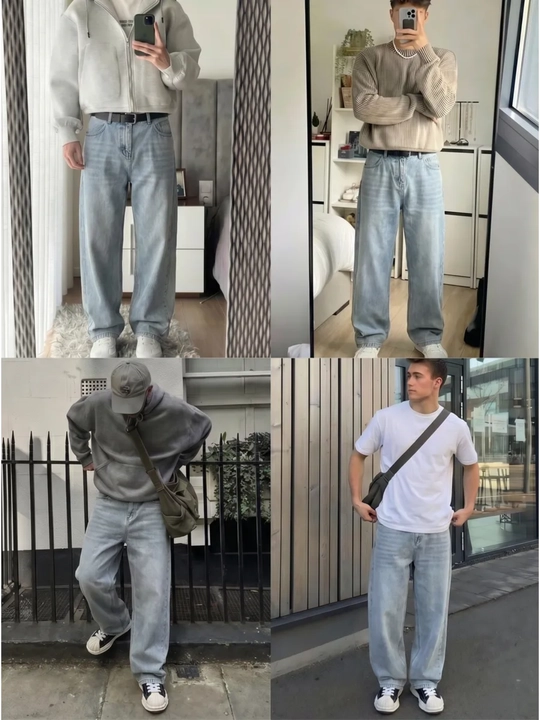 Baggi jins keng shimlar erkaklar uchun Y2K,jinsi oversize shim erkaklar uchun