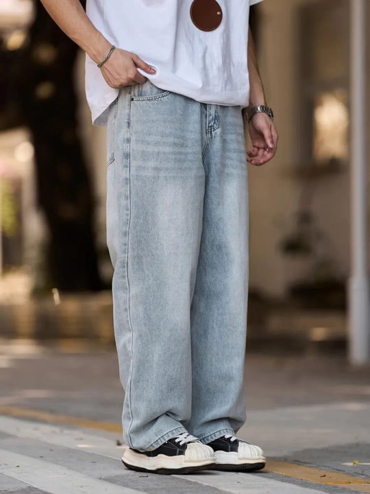 Baggi jins keng shimlar erkaklar uchun Y2K,jinsi oversize shim erkaklar uchun