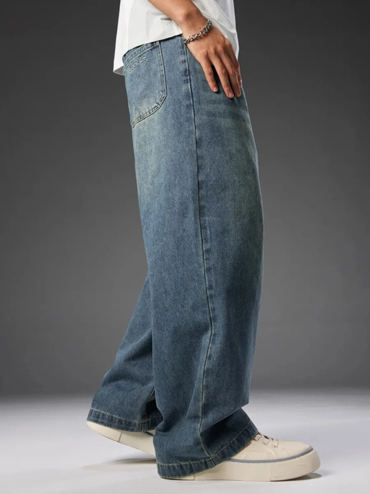 Baggi jins keng shimlar erkaklar uchun Y2K,jinsi oversize shim erkaklar uchun