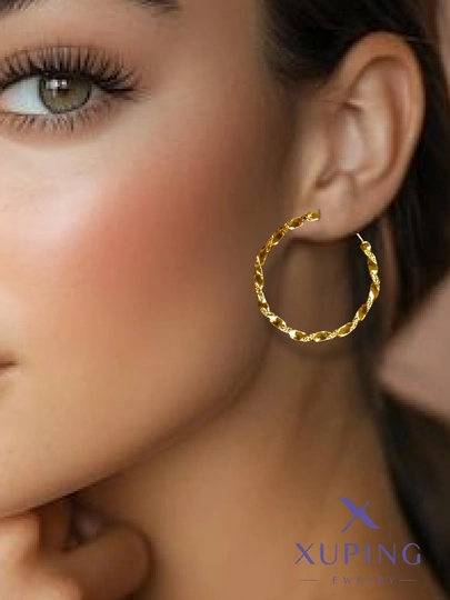 Серьги Xuping позолоченные, женские, стильные, лёгкие, на каждый день — FIRM-СЕРГИ-ЗОЛОТ