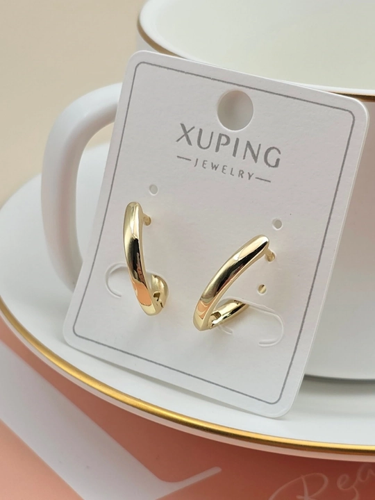 Серьги Xuping позолоченные, женские, стильные, лёгкие, на каждый день