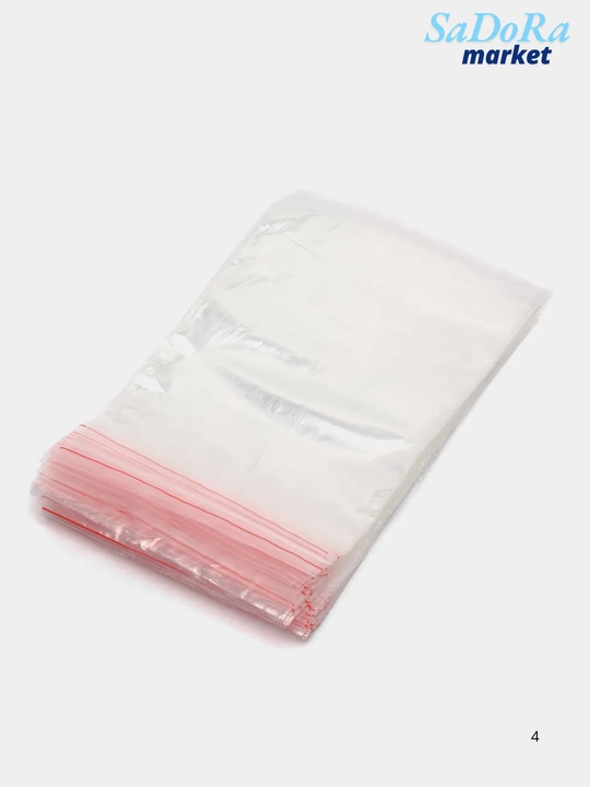Zamokli paketlar Zip-lock, 100 dona
