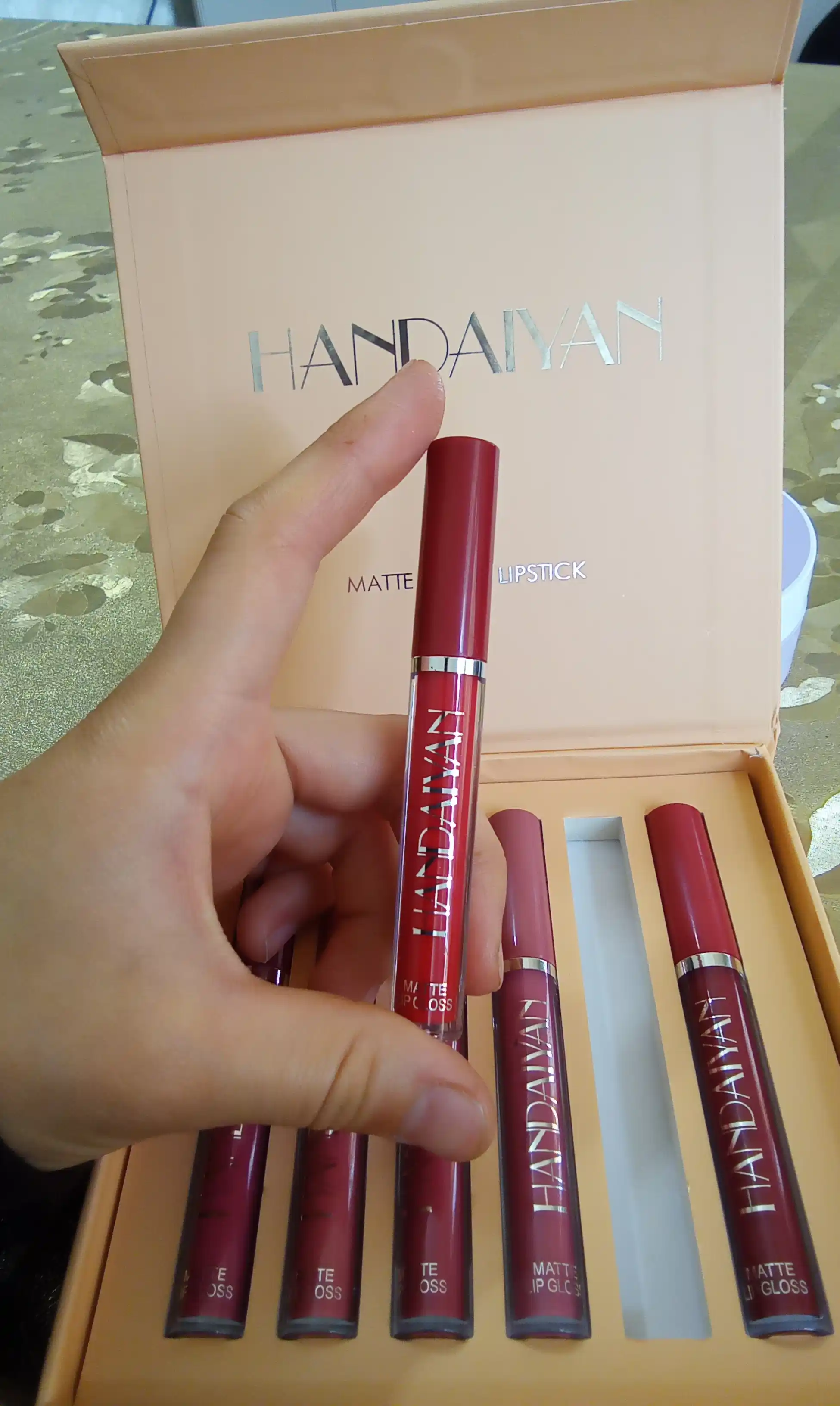 Handaiyan, набор 6 в 1, помада для губ