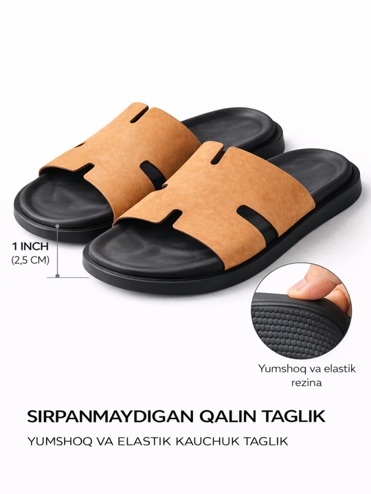 Erkaklar shippagi, 39-43 razmerda 100% tabiy teri