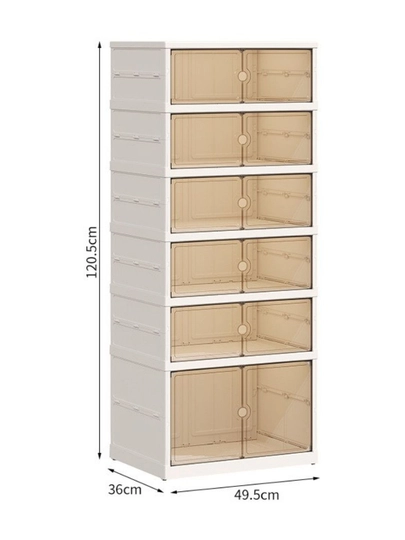 Пластиковый шкаф-органайзер многоуровневый 120.5x49.5x36 см — NURMART-ШКАФ-БЕЛЫЙ