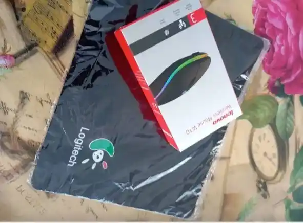 Simsiz sichqoncha Lenovo Wireless Mouse W10, RGB yoritgichli, Bluetooth + 2.4G