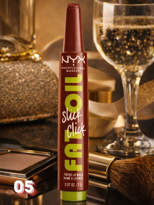 NYX Fat Oil Slick Click lab balzami, rang beruvchi va yaltiroq gloss effekt, namlovchi