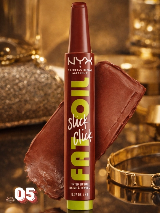NYX Fat Oil Slick Click lab balzami, rang beruvchi va yaltiroq gloss effekt, namlovchi - 