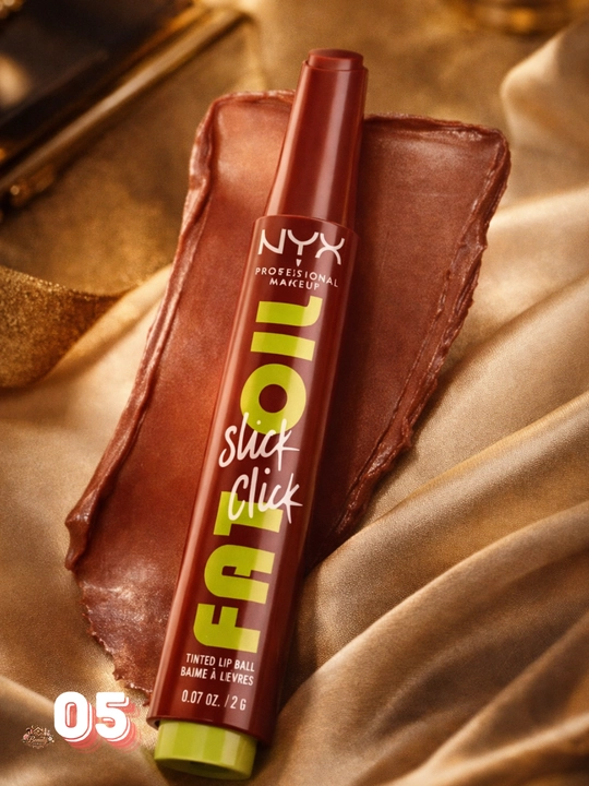 NYX Fat Oil Slick Click lab balzami, rang beruvchi va yaltiroq gloss effekt, namlovchi