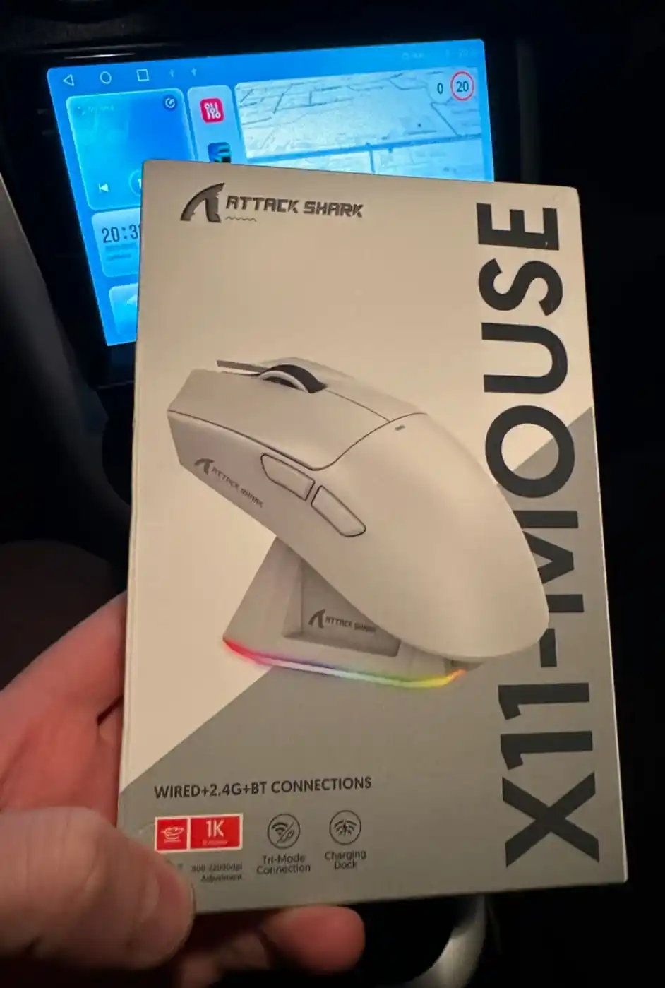 RGB o'rnatish stantsiyasiga ega kompyuter uchun X11 simsiz o'yin sichqonchasi