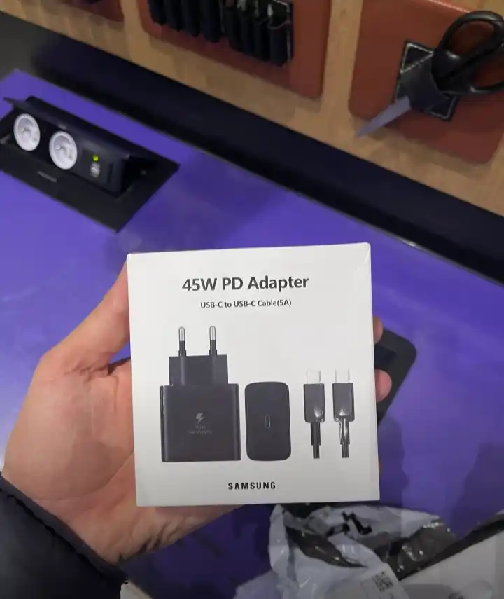 Android uchun 45W Type-C zaryadlovchi qurilma, tezkor zaryad, adapter + 1 m kabel