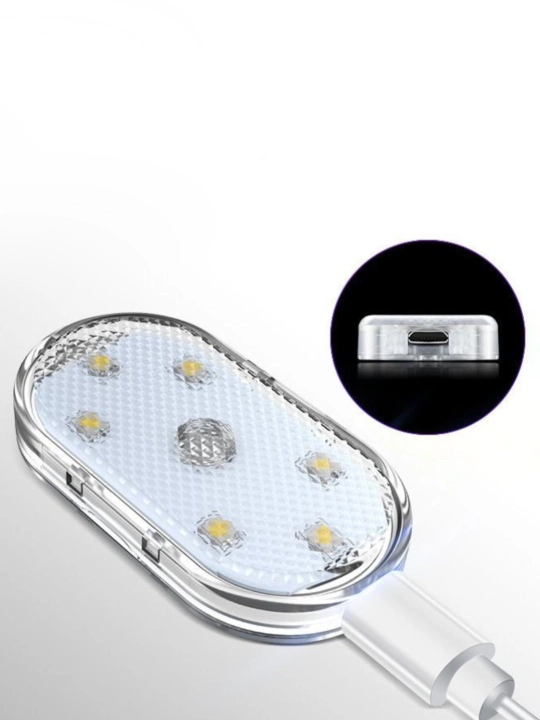 Avto uchun sensorli LED chiroq, magnitli, USB zaryad, 7 rang, simsiz, 2 dona