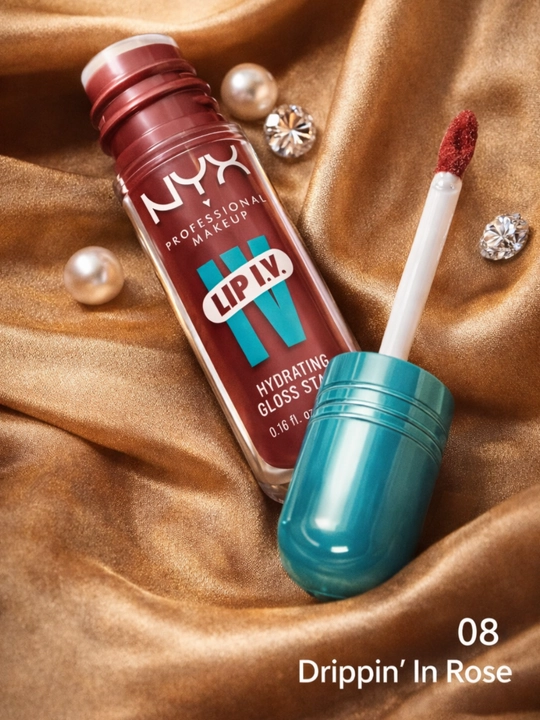 NYX Lip I.V Gloss Stain, стойкий тинт и увлажняющий блеск для губ, не липкий
