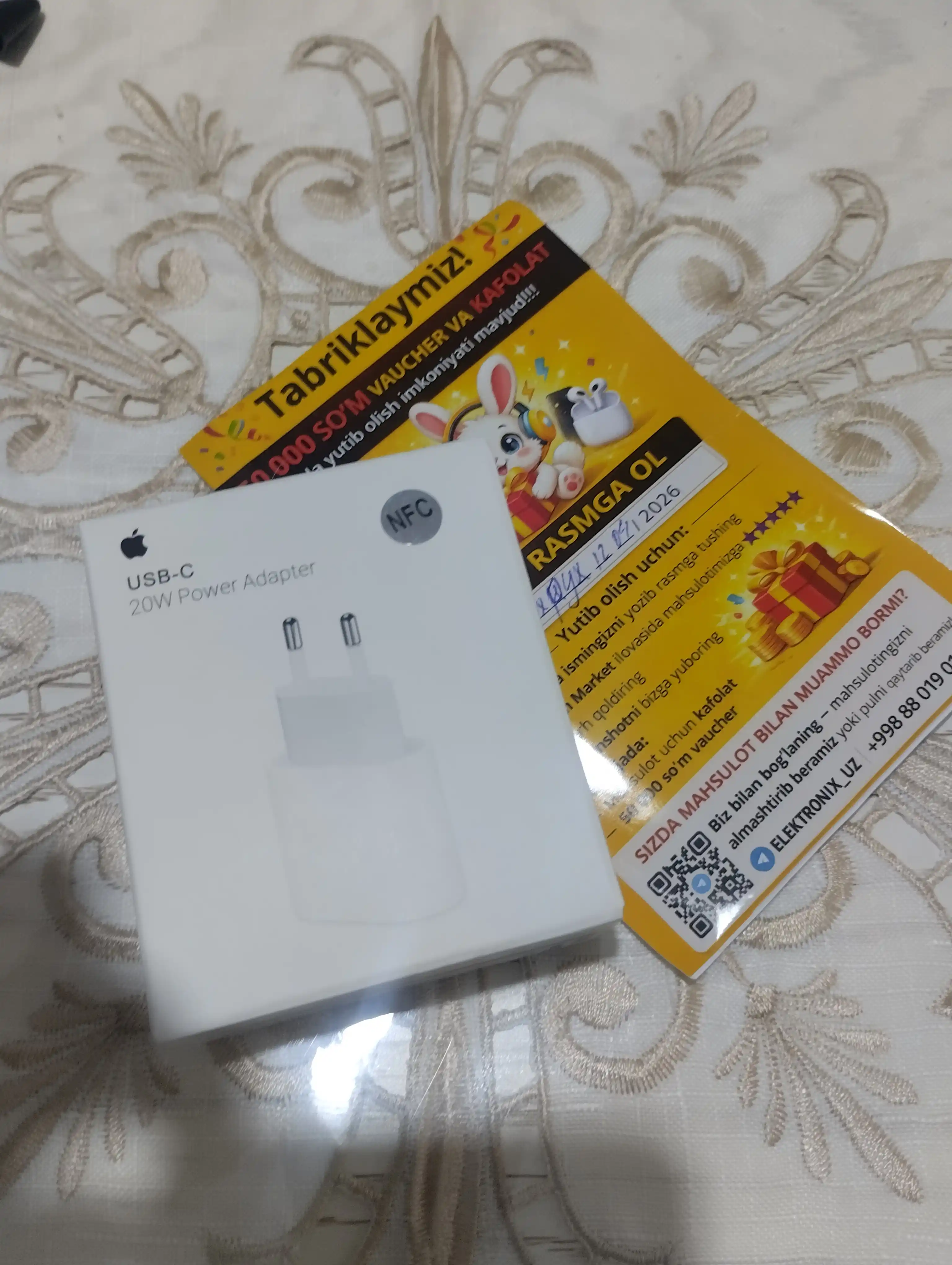 Зарядка для, 20W адаптер питания для iPhone USB Type-C, ORG