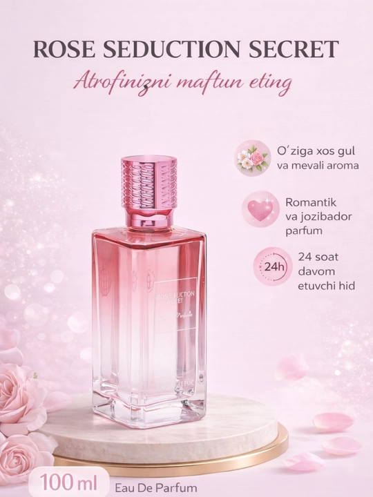 Ayollar uchun sovg‘a to‘plami – parfyum + bodi sprey + qo‘l soati, premium gift box