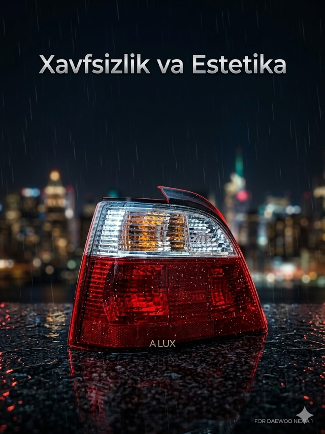 Nexia 1 uchun orqa stop chiroqlari komplekti, qizil, sifatli optika, Daewoo Nexia 1 - 