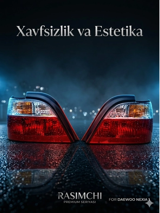 Комплект задних стоп-фонарей для Nexia 1, красные, качественная оптика, Daewoo Nexia