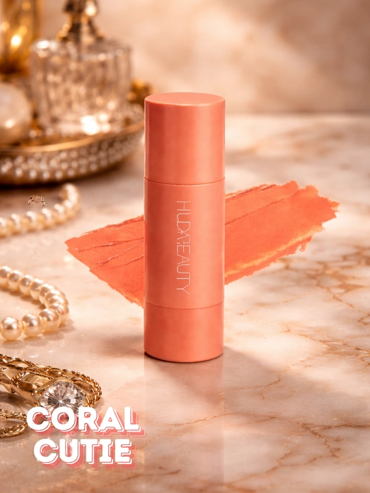 Huda Beauty Blush Stick 2v1, har kunlik kremli lab va yuz bo‘yog‘i
