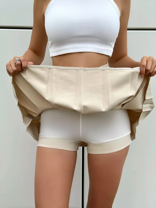 Ayollar uchun shortilar-mini yubka, yoz, sport, tennis uchun, plisse, kalta maktab yubkasi