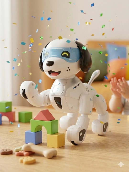Робот-собака Smart Dog: Интерактивный радиоуправляемый питомец, танцует и поет, подарок 3+ - 
