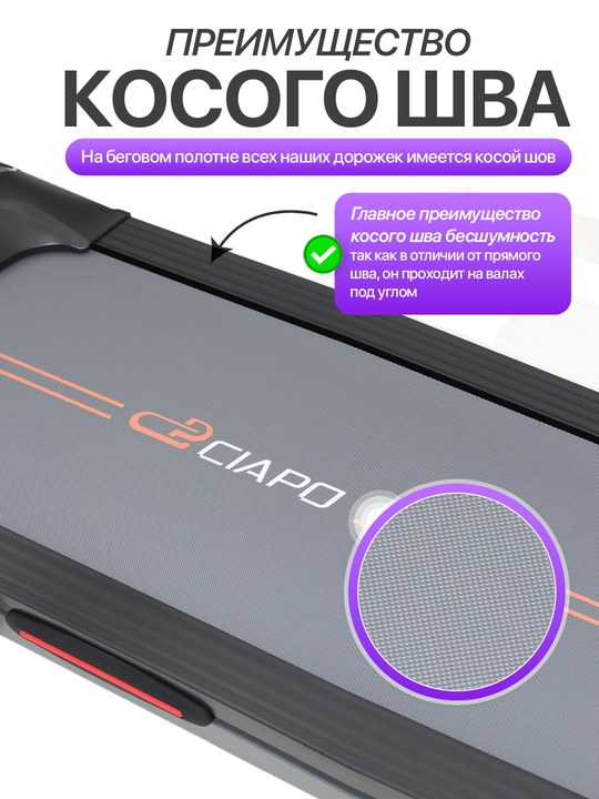 CIAPO W-150 SmartRun беговая дорожка, бесшумная, компактная, до 150 кг