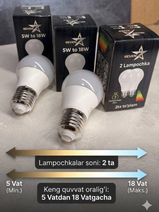 Svetodiodli lampochka SEVEN STARS, 5-7-9-12-15-18W, Е27 - 