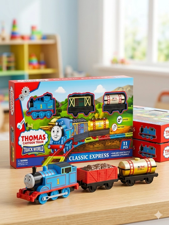Thomas Track World Temir Yo'li Poyezd va Vagonlar To'plami, Bolalar uchun O'yinchoq