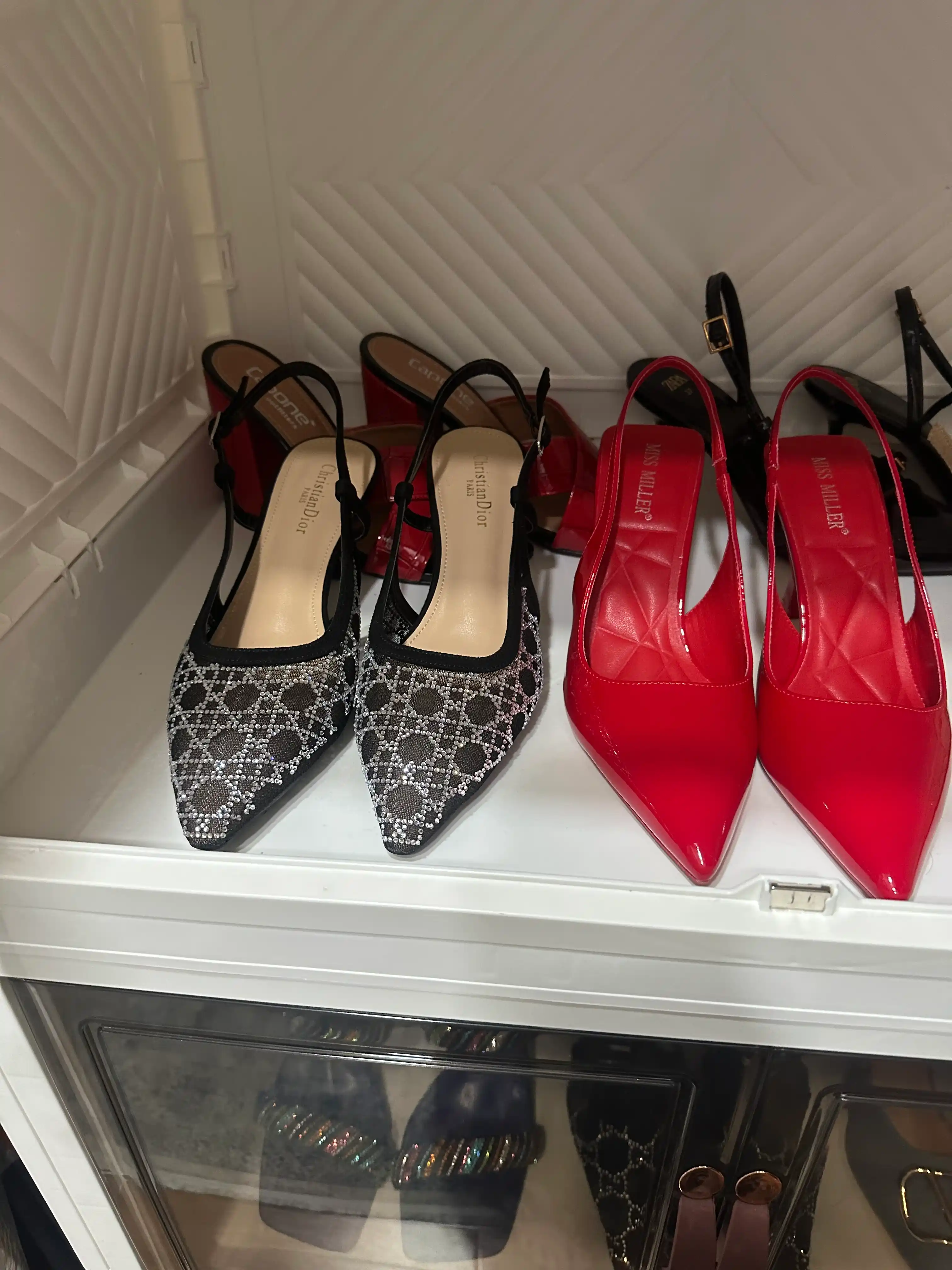 Slingback ayollar poyabzali - toshli to‘r, nafis dizayn 36-40