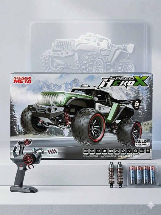 Speed Hero X 4WD Yo'ltanlamas: Metall korpus, yuqori tezlik, 1:14 masshtab, pultli mashina - 