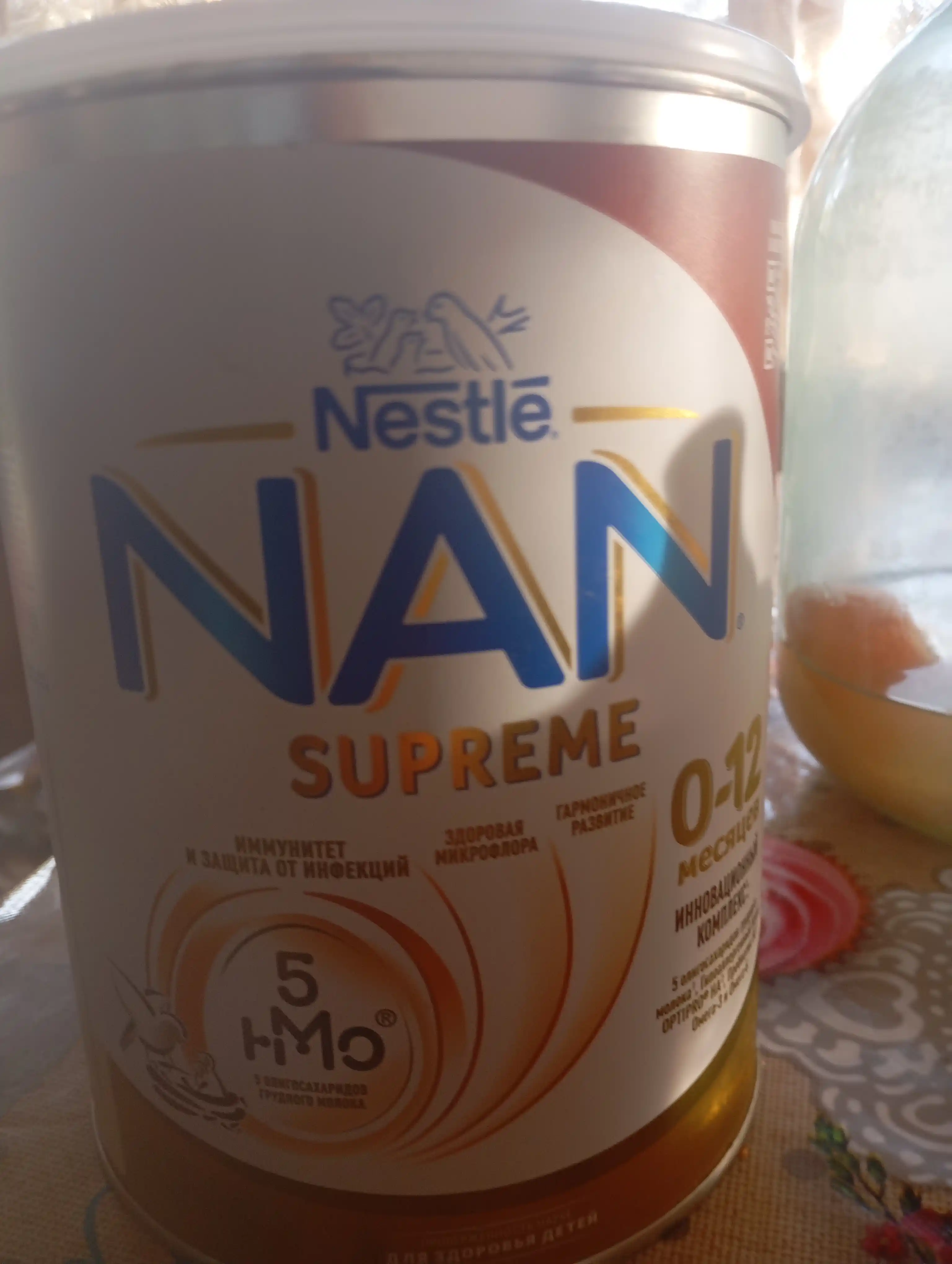 Детская сухая смесь "NAN Supreme" E107, молочная, 0-12 месяцев, 400 г