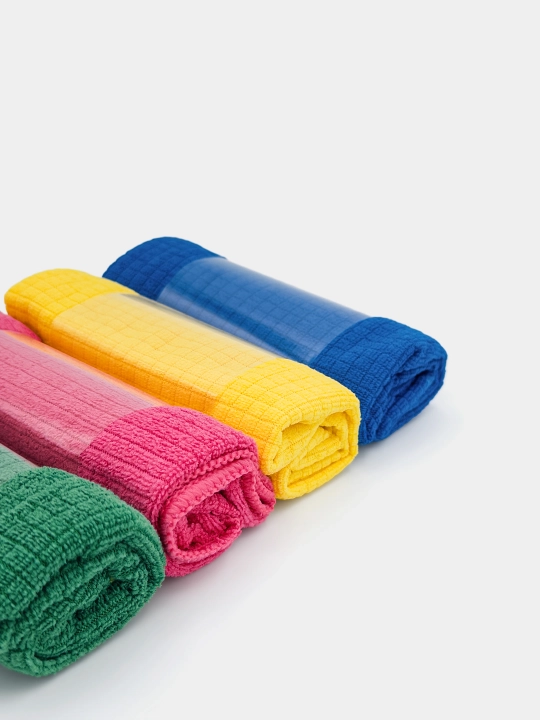 Koreyscha salfetkalar, mikrofiber, uyni tozalash uchun Happy Home Plus Micro Fiber, 4 dona