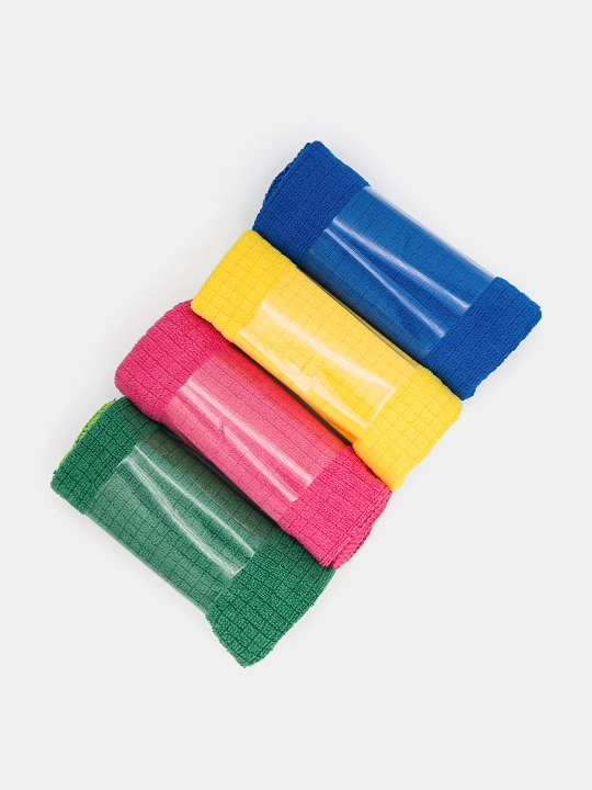 Koreyscha salfetkalar, mikrofiber, uyni tozalash uchun Happy Home Plus Micro Fiber, 4 dona