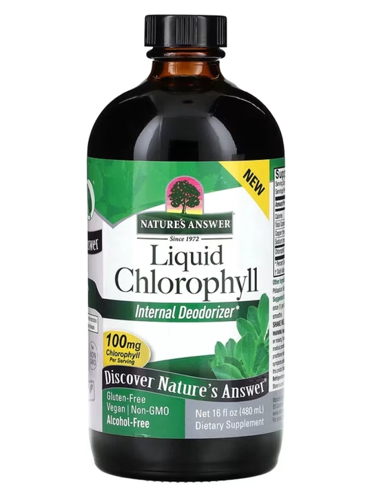 Nature's Answer Liquid Chlorophyll, жидкий хлорофилл для детокса, США, 480 мл