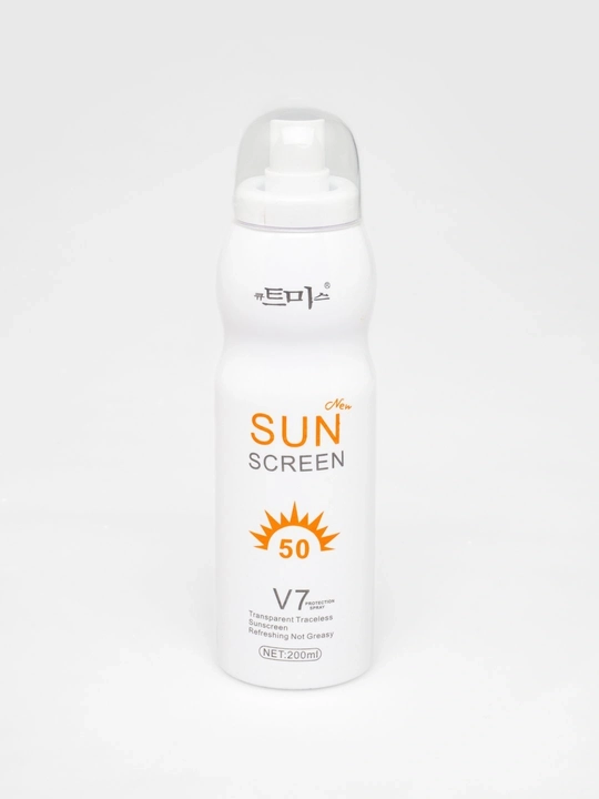 Quyoshdan himoya qiluvchi sprey kremi, 50 spf Quyosh ekrani V7, 200 ml